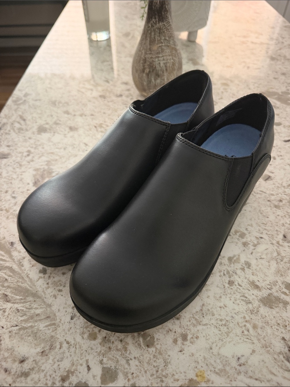 Women’s Slip-On Work Loafers - Black
